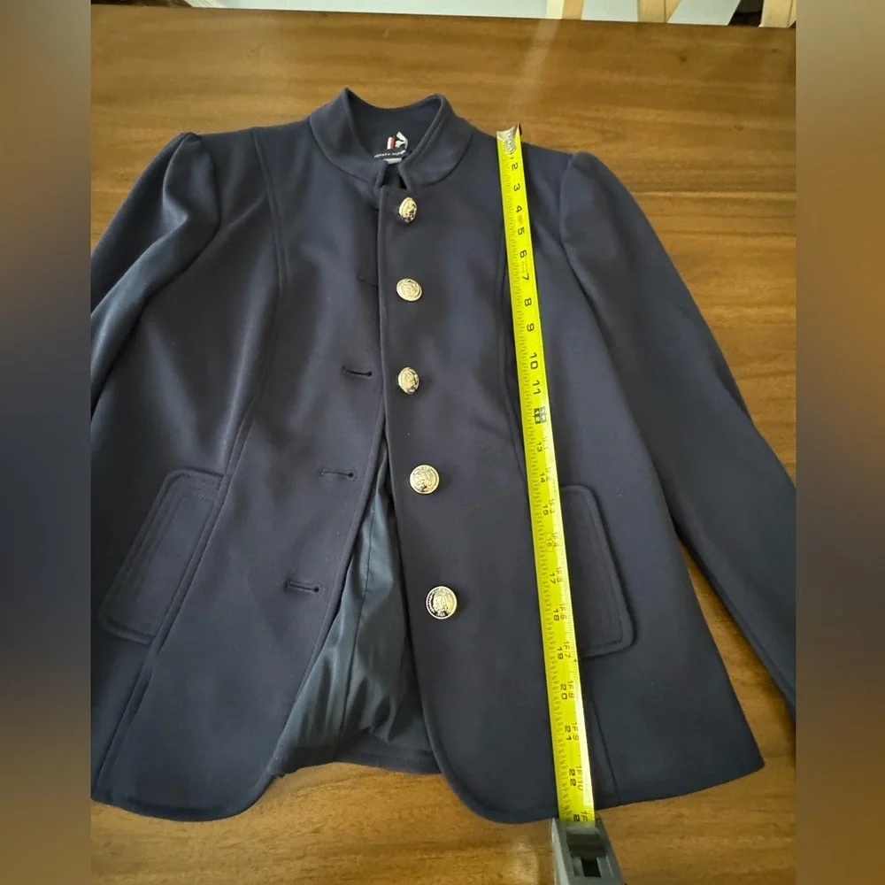 Tommy Hilfiger Military Style Navy Blazer Silver Buttons Size 4 NWOT